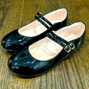 Girls black dress uniform school shoes